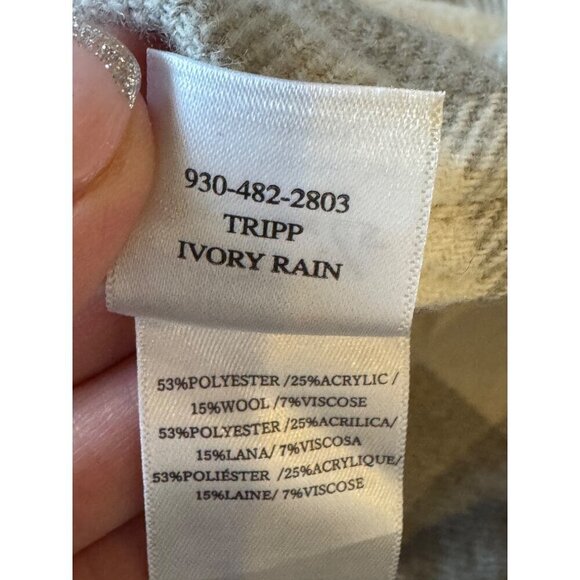 Rails Shirt Jacket Women Small Gray Ivory Tripp Shacket Plaid Flannel Cowgirl - Picture 13 of 15